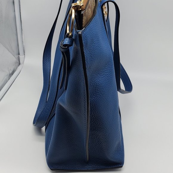 Coach May Tote with Signature Canvas Detail Blue - Picture 3 of 7